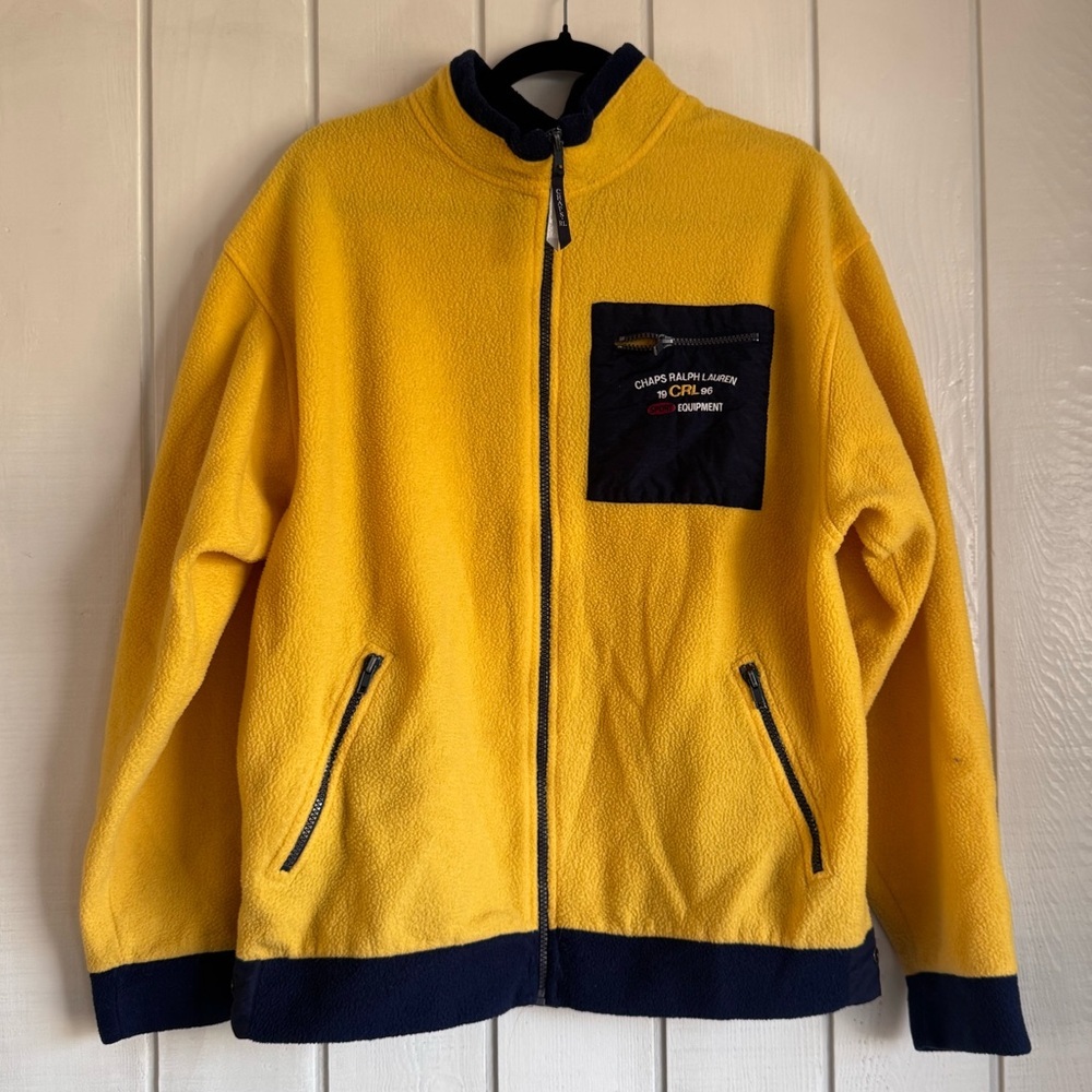Vintage Chaps x Ralph Lauren Fleece Zip Up Sweater